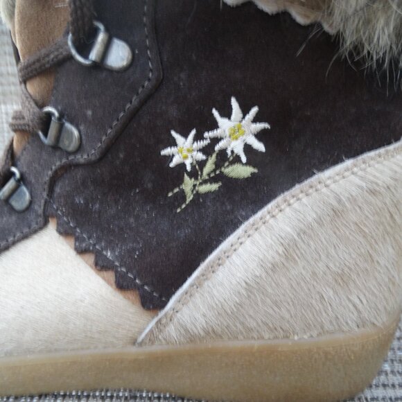 Women's Fur-Lined Ankle Boots - Picture 4 of 9
